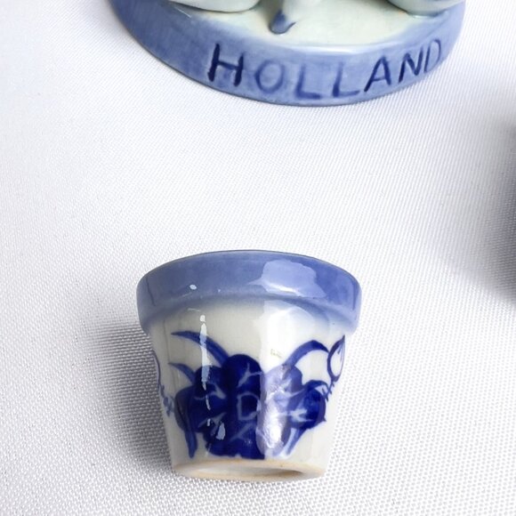Delfts Blue Holland Vintage Mini Ashtray Stein Clogs Windmill Hand Painted LOT 4 - Picture 12 of 15